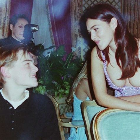 Young Leonardo DiCaprio with Monica Bellucci. 1995 : r/pics.